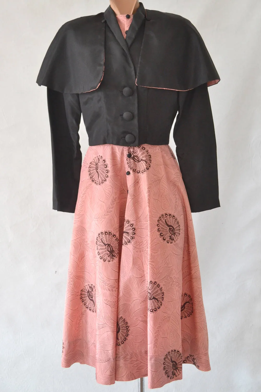 1950s Peacock Dress size XS