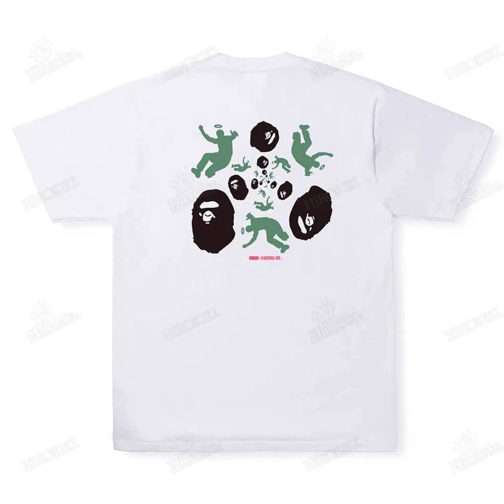 A BATHING APE  |Unisex Street Style Collaboration Logo T-Shirts