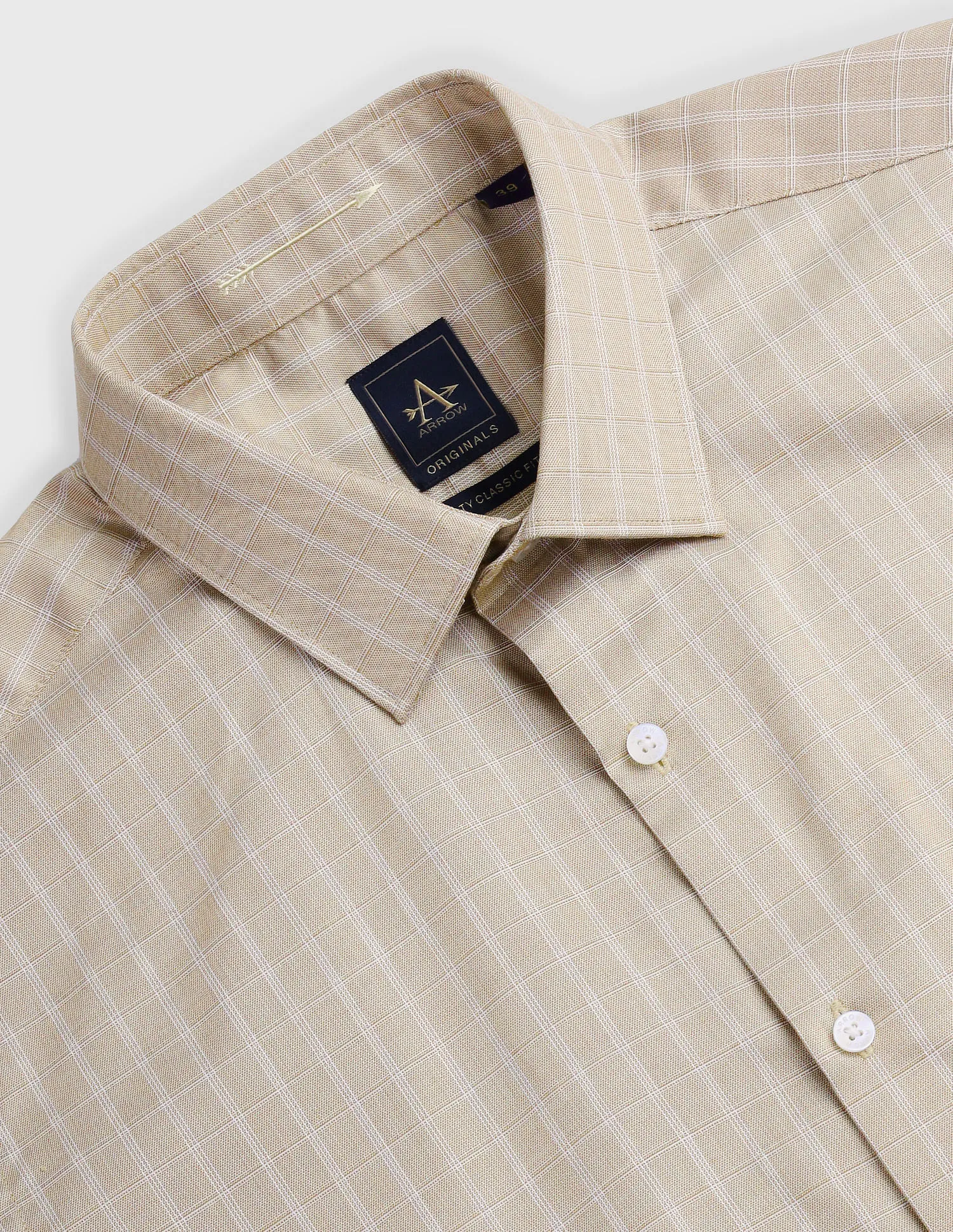 Arrow Pure Cotton Graph Check Shirt