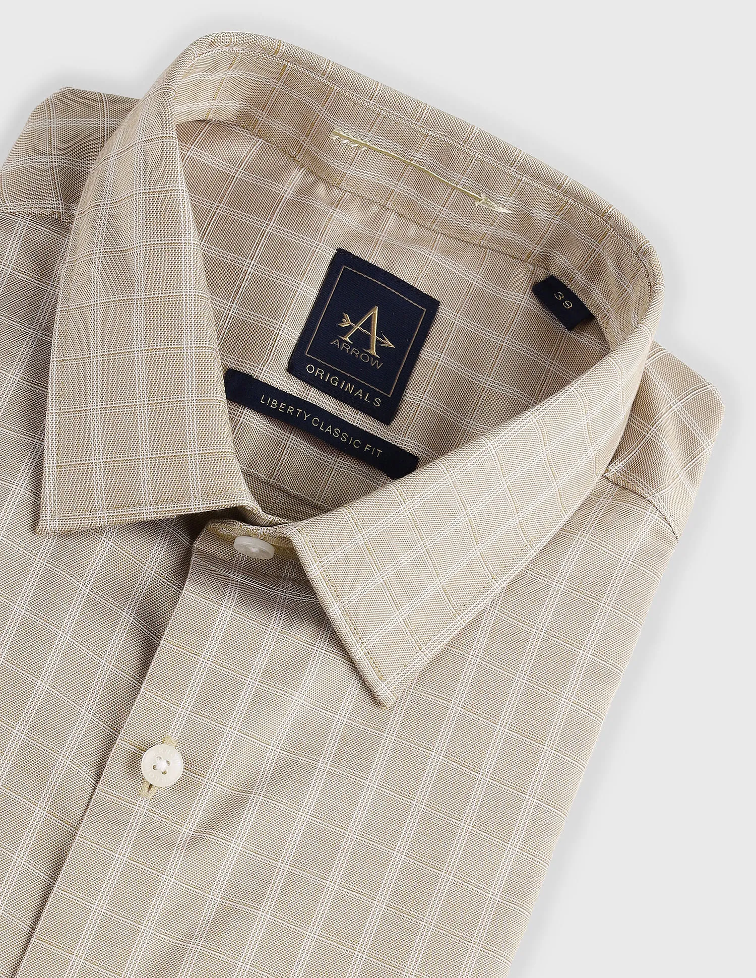 Arrow Pure Cotton Graph Check Shirt