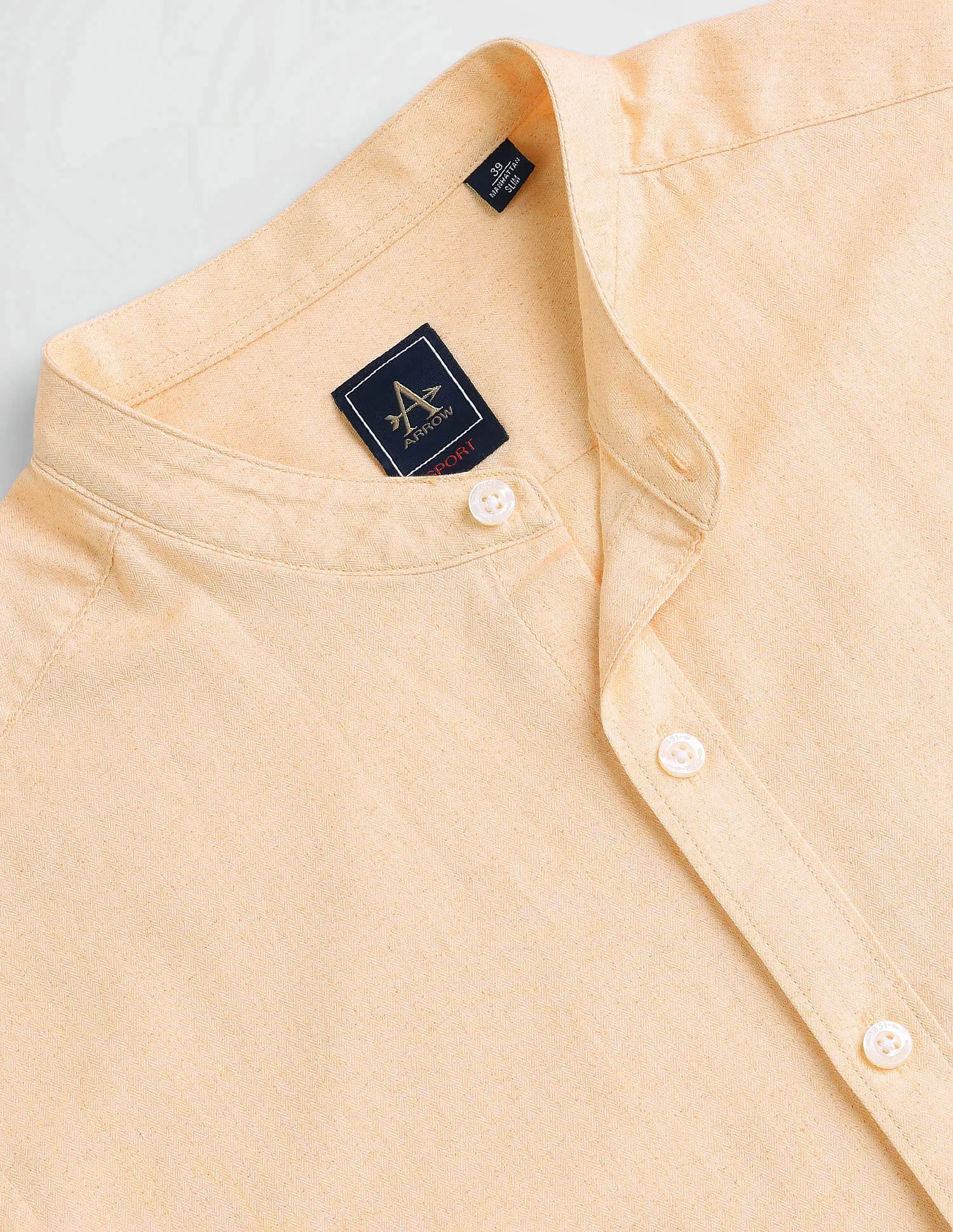 Arrow Sports Pure Cotton Herringbone Shirt