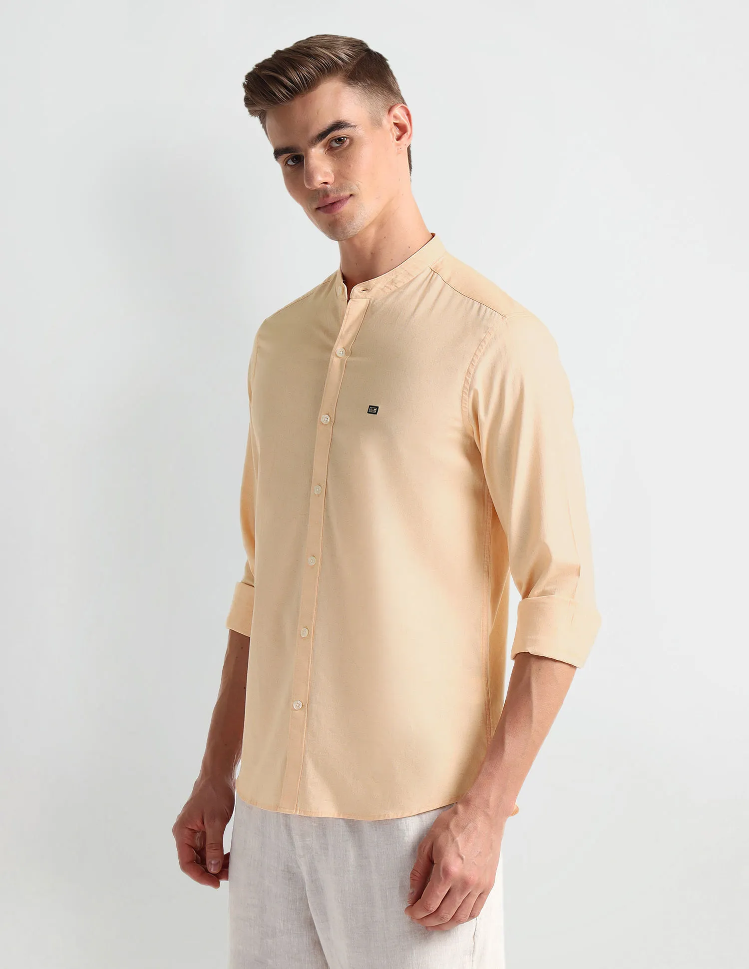 Arrow Sports Pure Cotton Herringbone Shirt