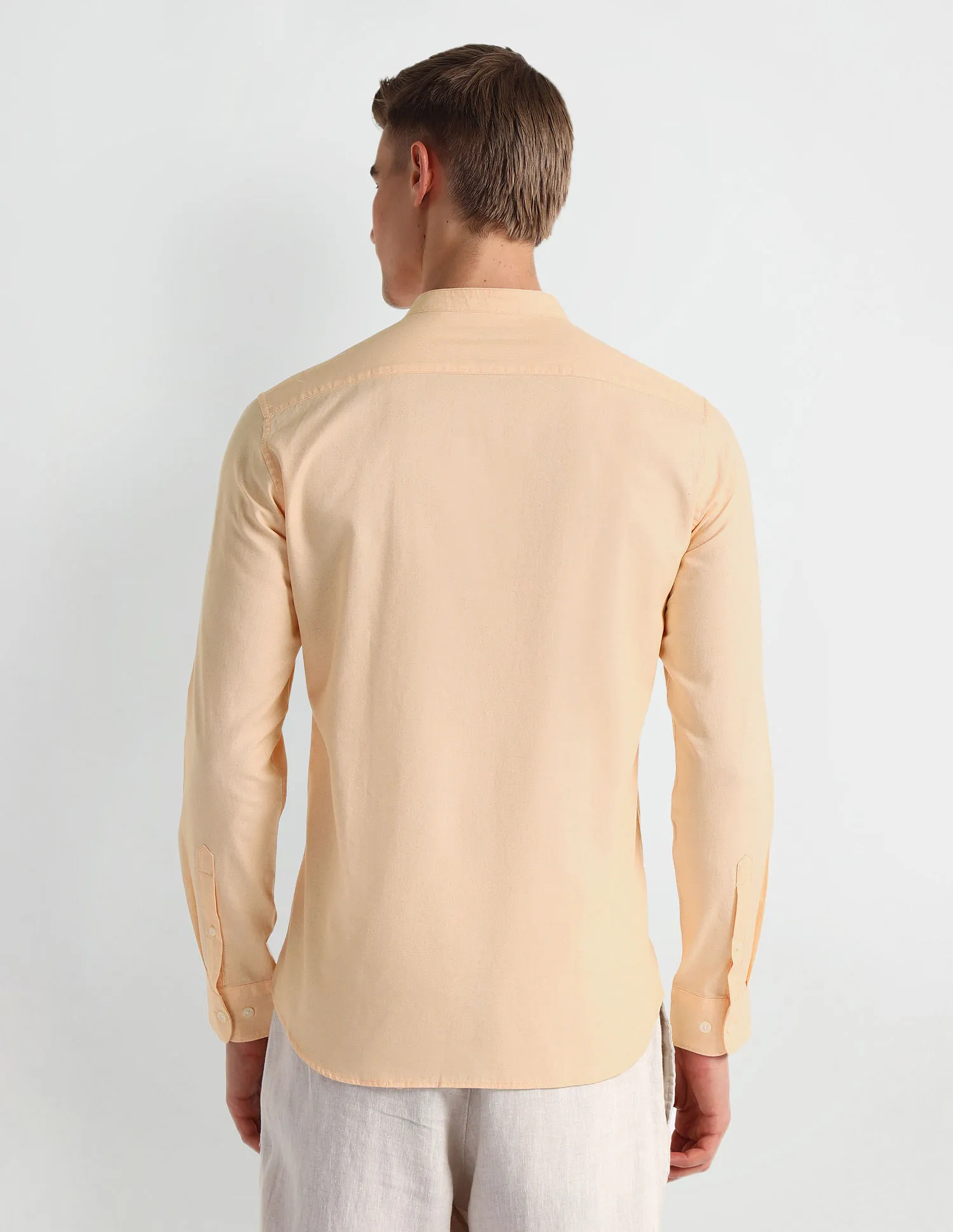 Arrow Sports Pure Cotton Herringbone Shirt