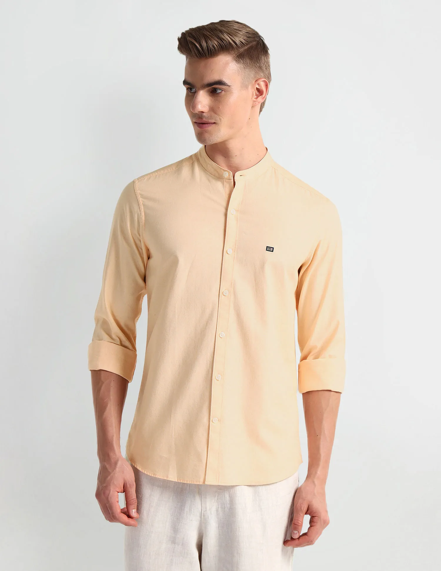 Arrow Sports Pure Cotton Herringbone Shirt