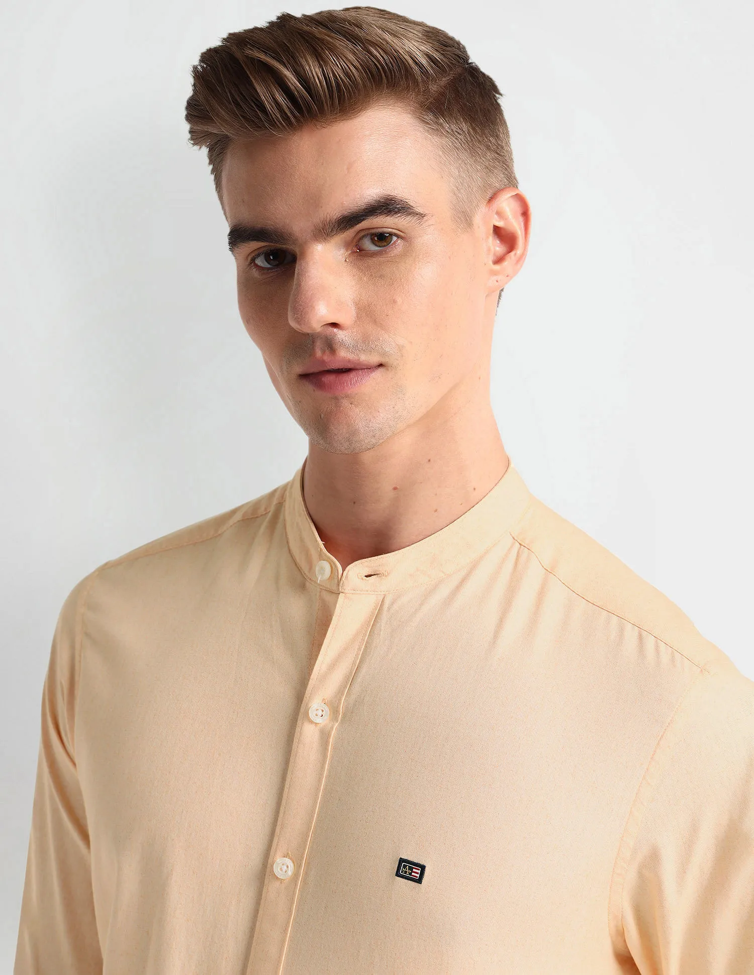 Arrow Sports Pure Cotton Herringbone Shirt