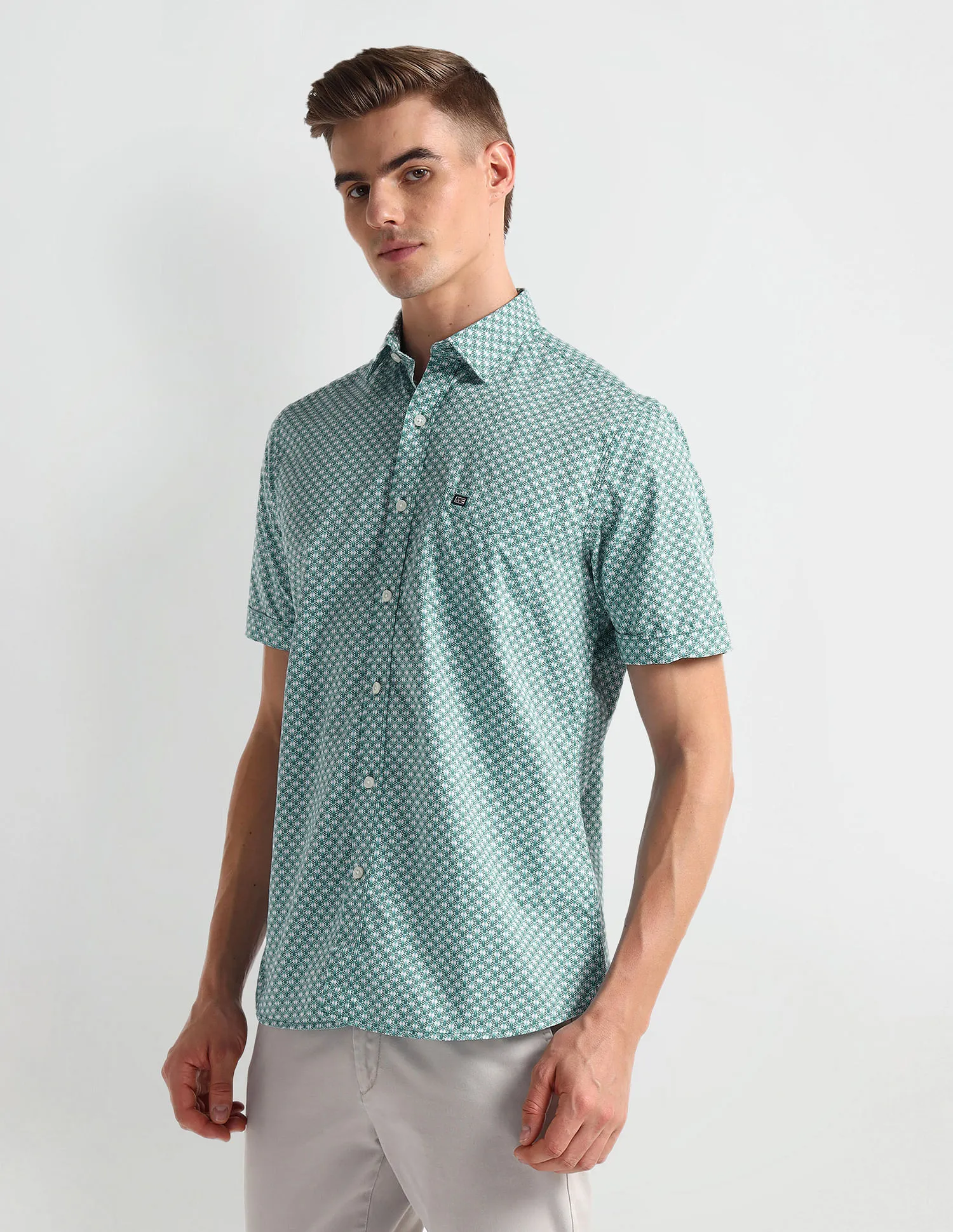 Arrow Sports Pure Cotton Print Shirt