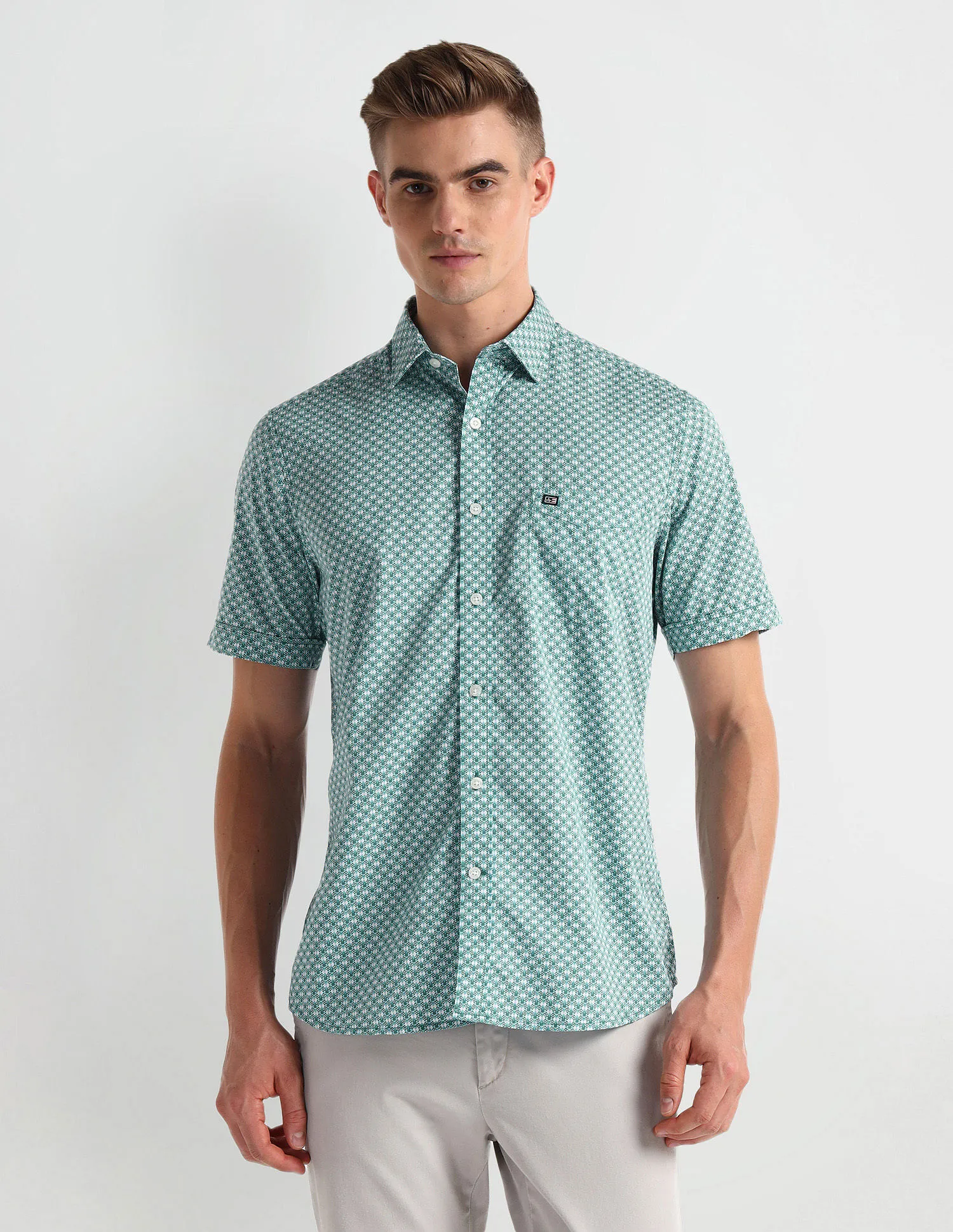 Arrow Sports Pure Cotton Print Shirt