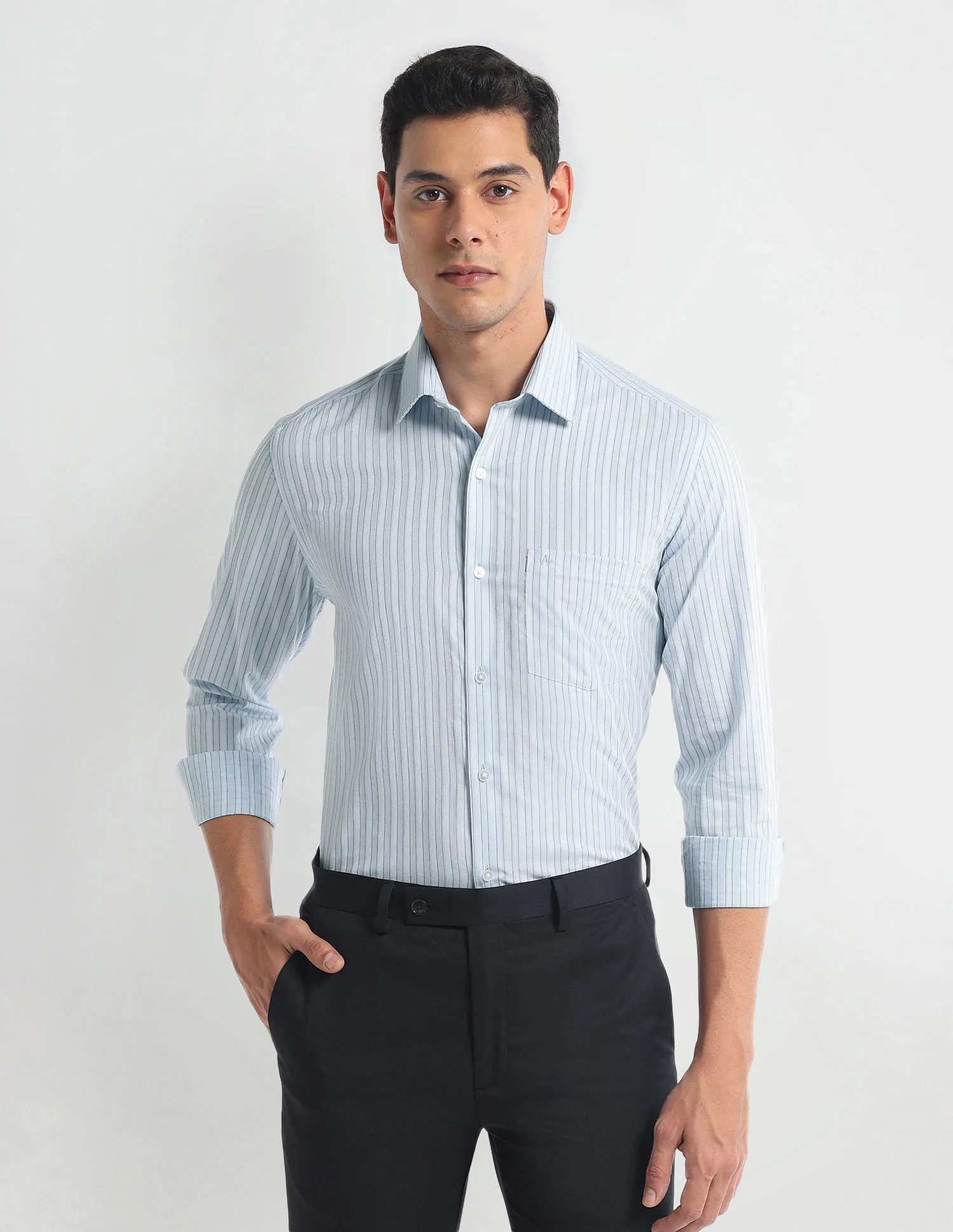 Arrow Vertical Stripe Pure Cotton Shirt