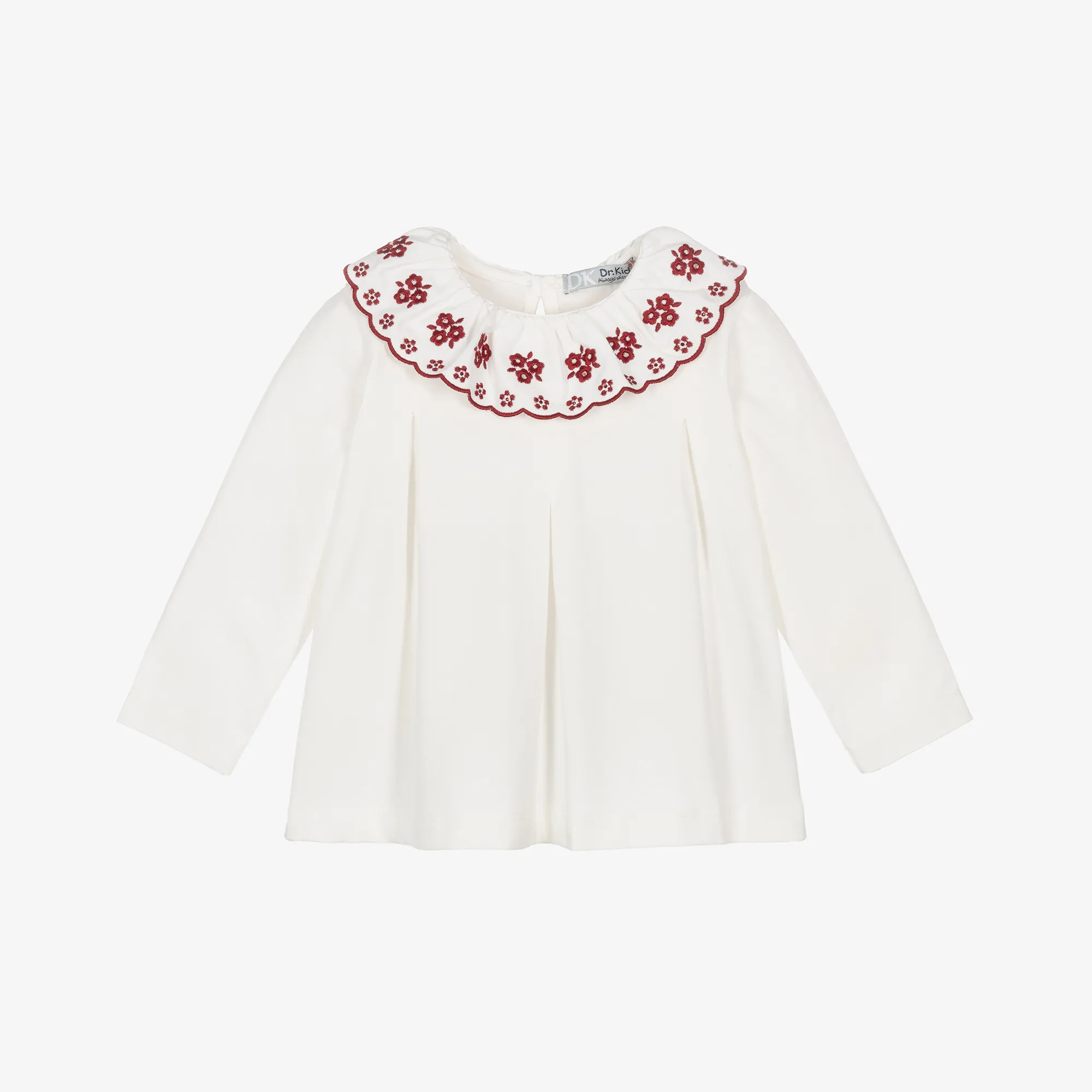 Baby Girls Ivory Embroidered Top