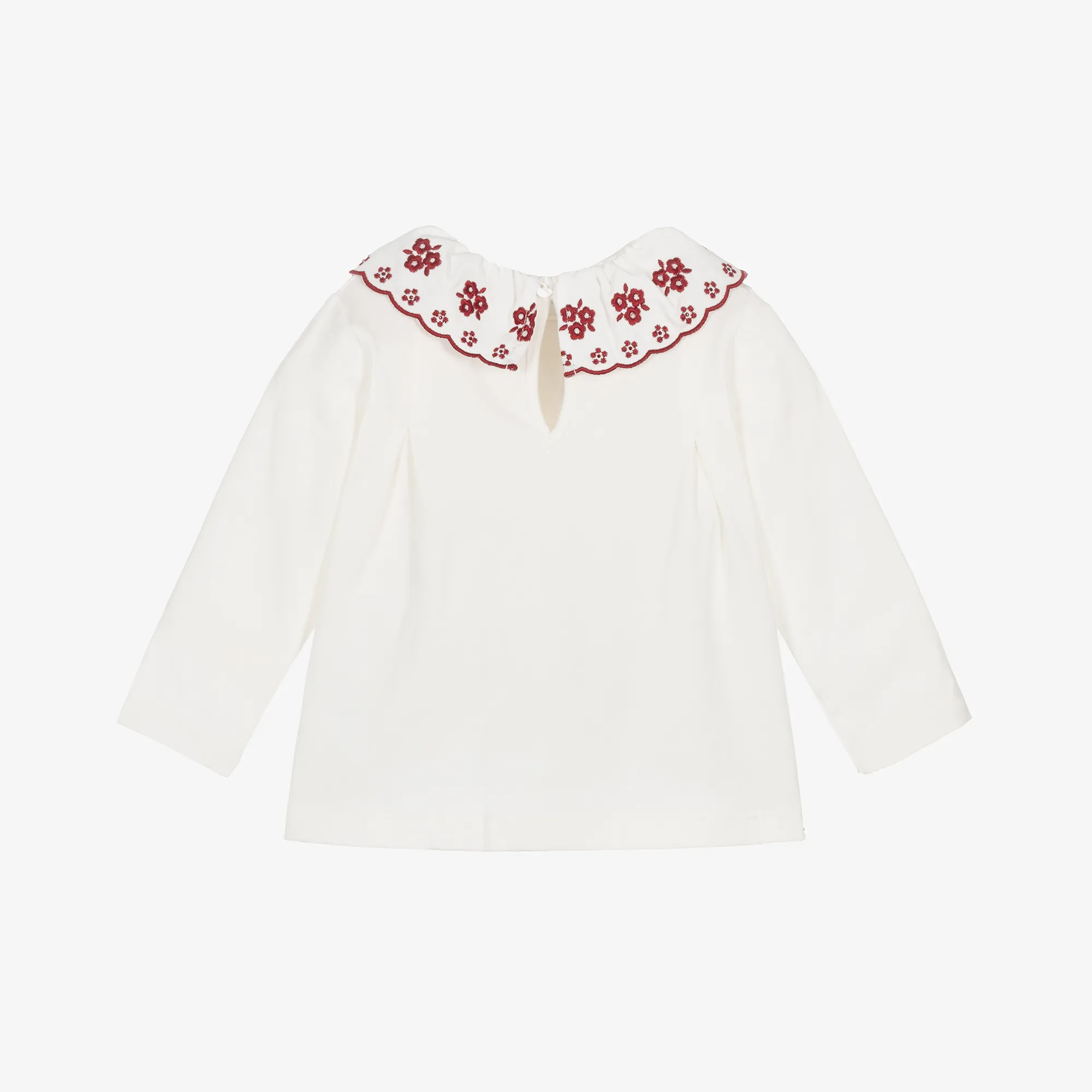 Baby Girls Ivory Embroidered Top