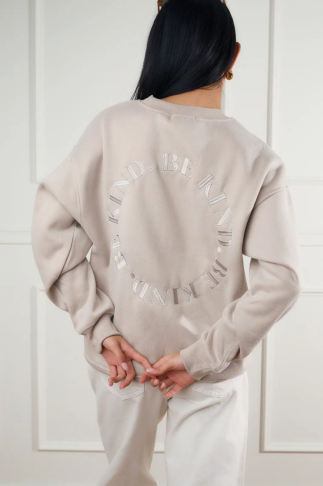 Be Kind Taupe Sweatshirt