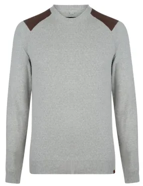 Blend Crew Neck Knit Pullover Sand Mix