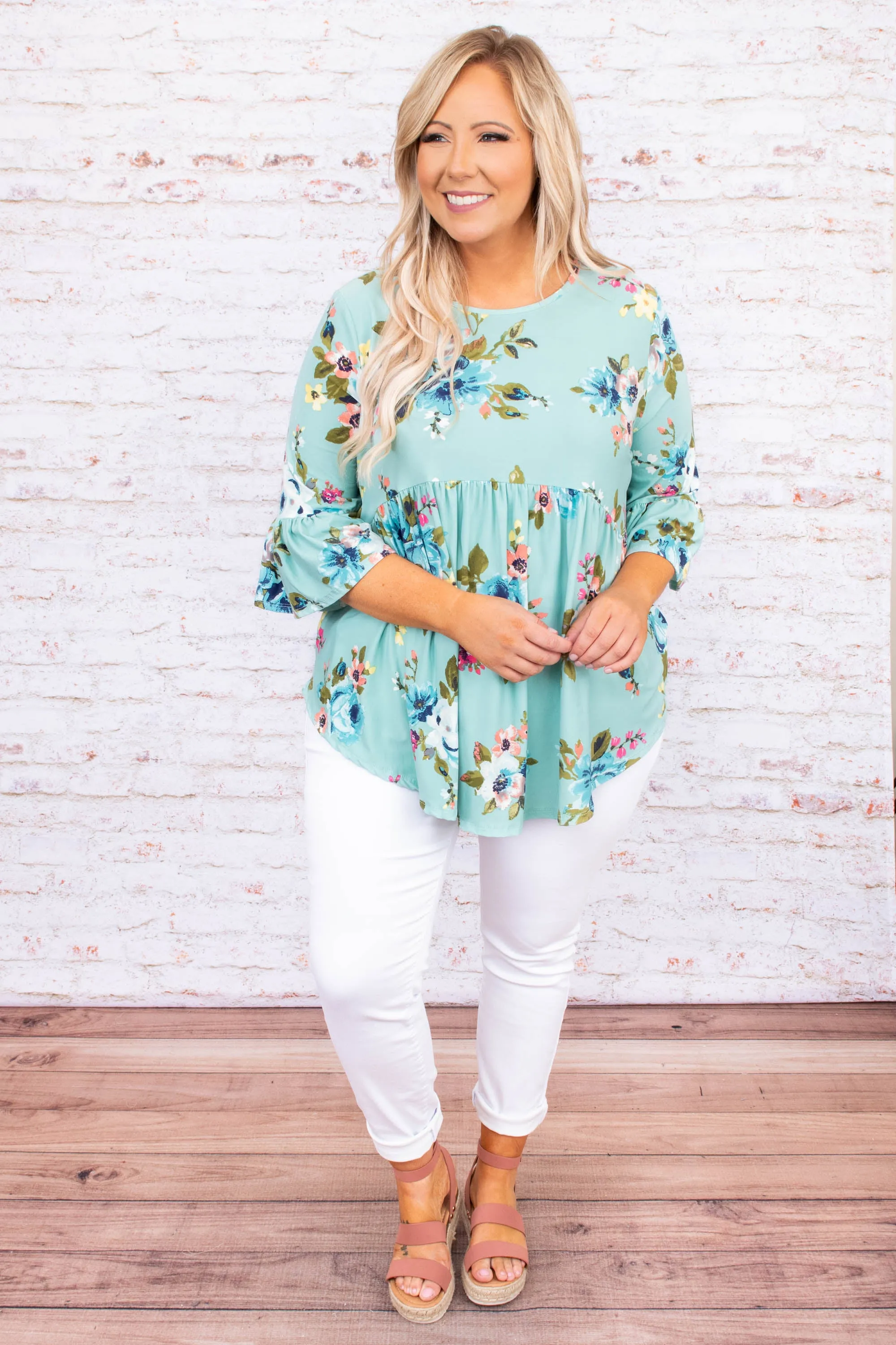 Blooming Love Top, Mint