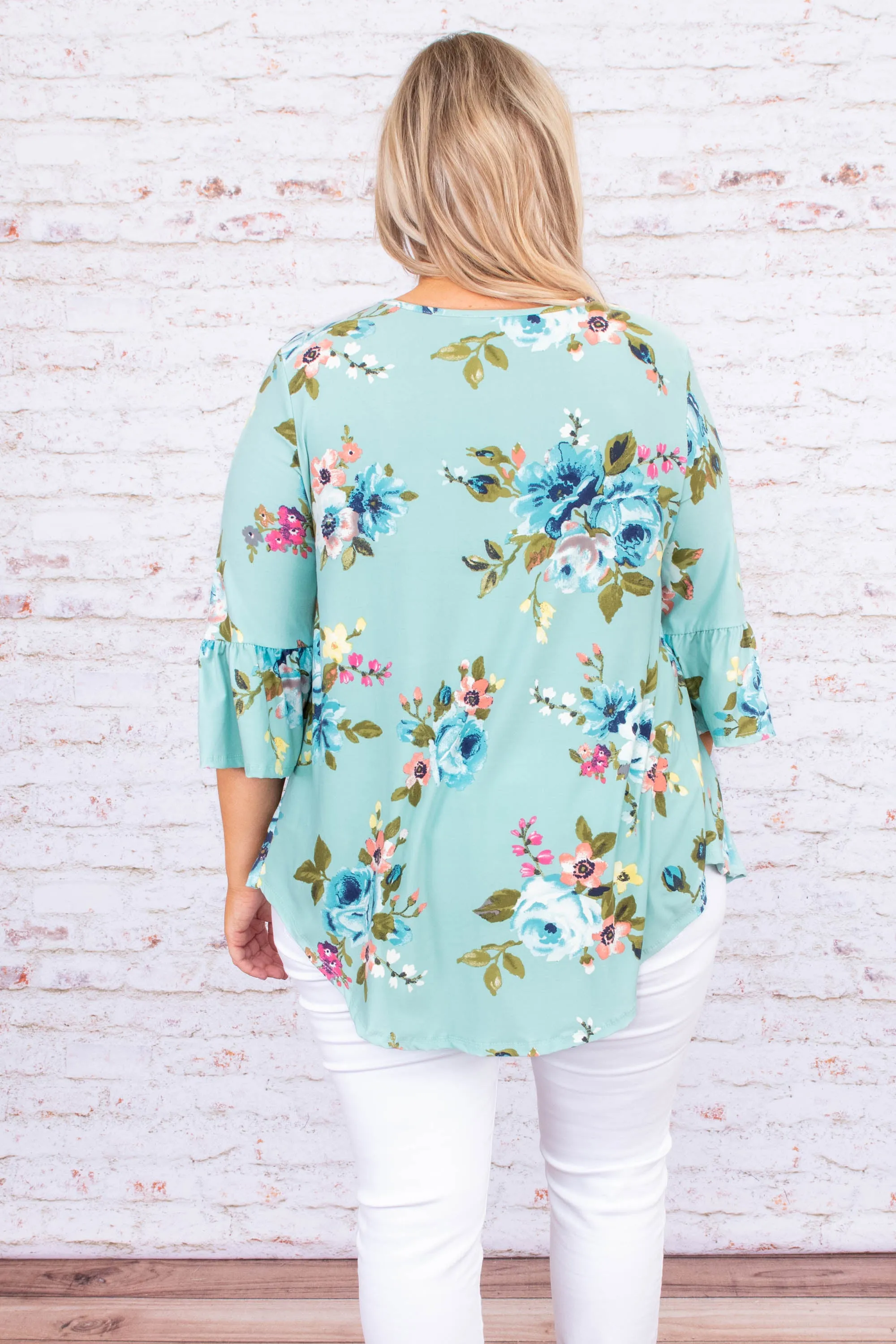 Blooming Love Top, Mint