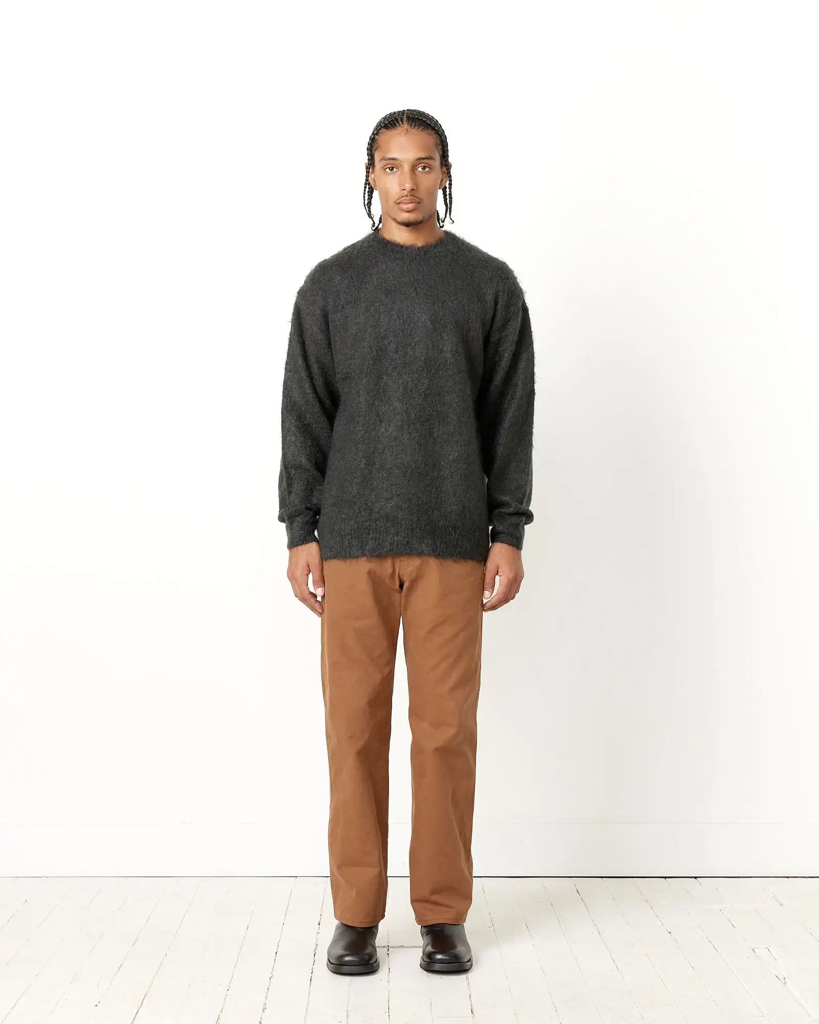 Brushed Mohair Knit Pullover