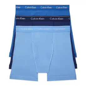 Calvin Klein Men's 3-Pack Cotton Classics Boxer Briefs Blue Multi (NB4003-940)