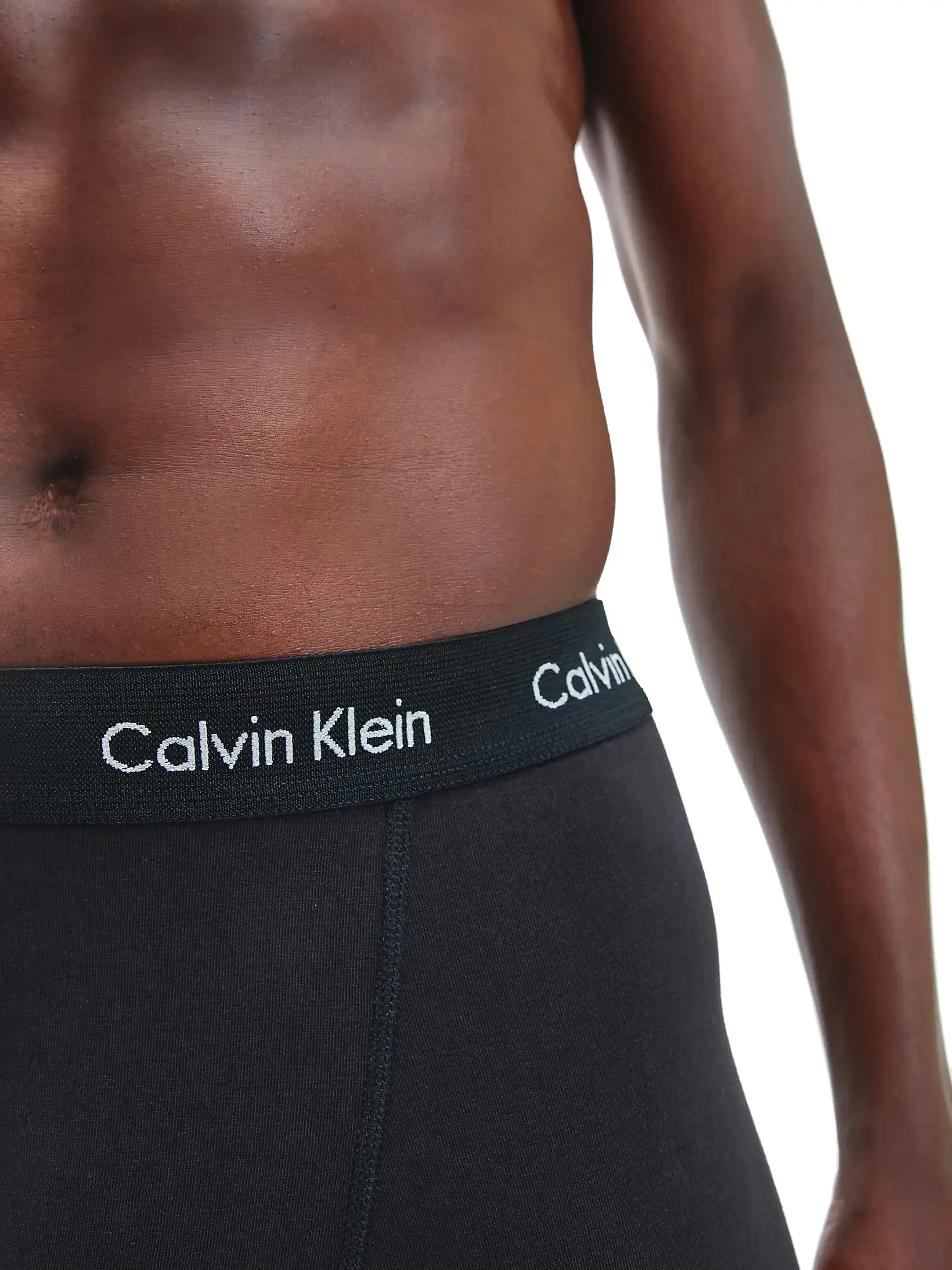 Calvin Klein Stretch Boxer Shorts/ Trunks (3-Pack) - White/ B&W Stripe/ Black