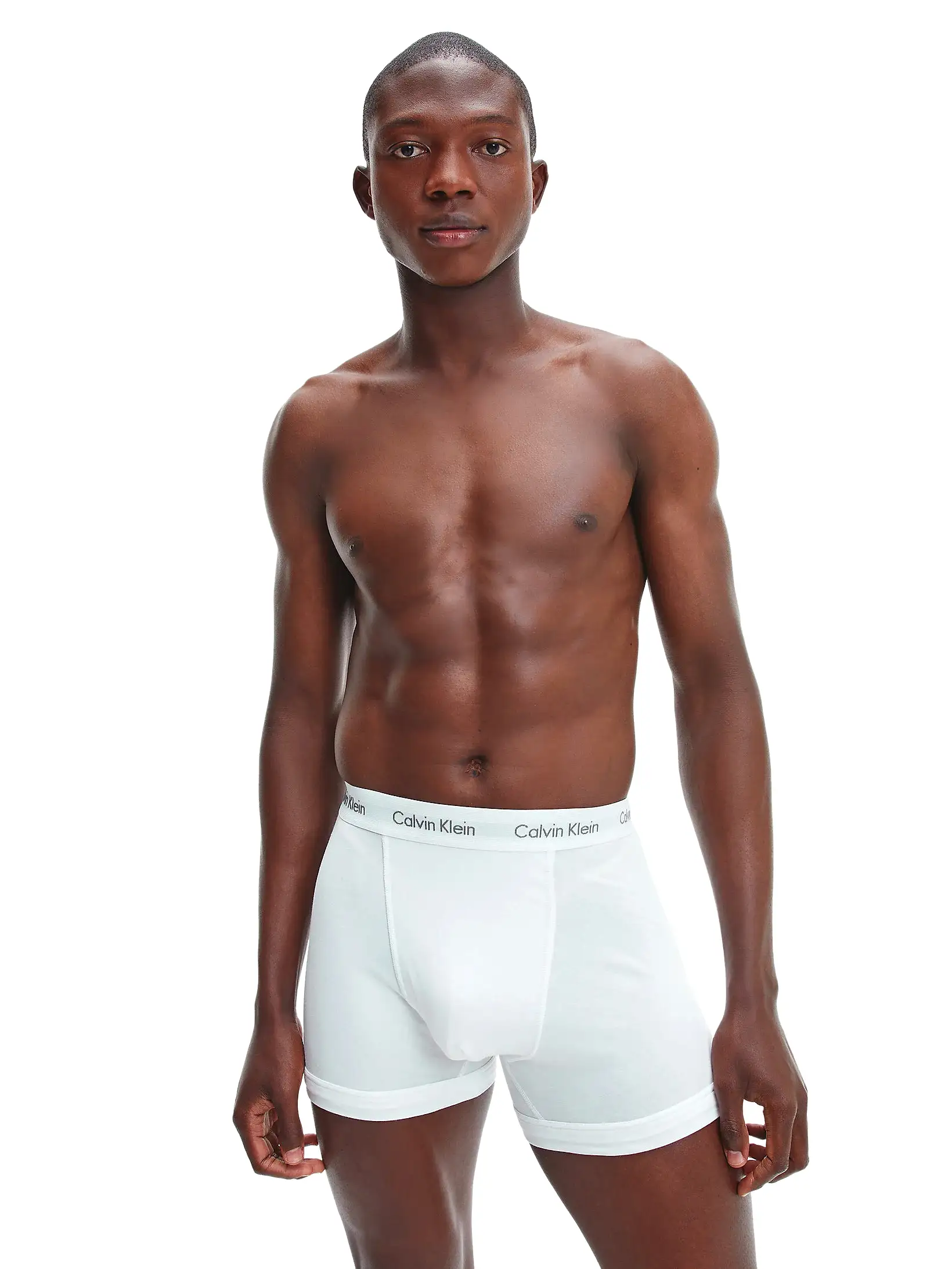 Calvin Klein Stretch Boxer Shorts/ Trunks (3-Pack) - White/ B&W Stripe/ Black