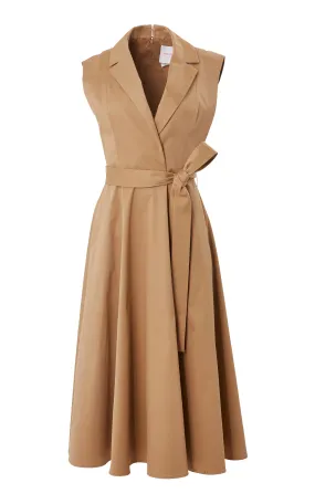 Carolina Herrera Belted Stretch-Cotton Trench Midi Dress