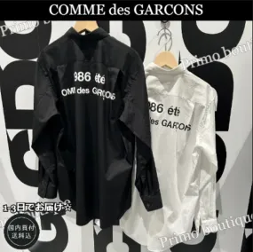 COMME des GARCONS  |Plain Cotton Logo Designers Shirts