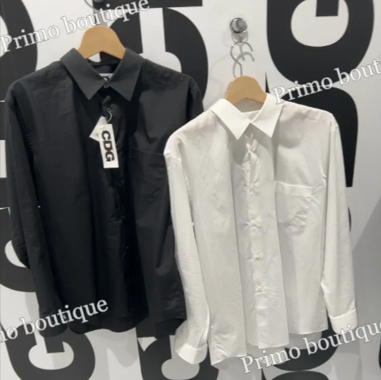 COMME des GARCONS  |Plain Cotton Logo Designers Shirts