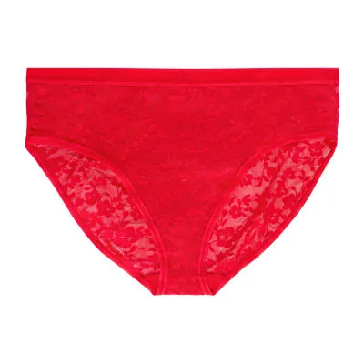 Curvy Couture No Show Lace High Cut Brief Panty - 1363