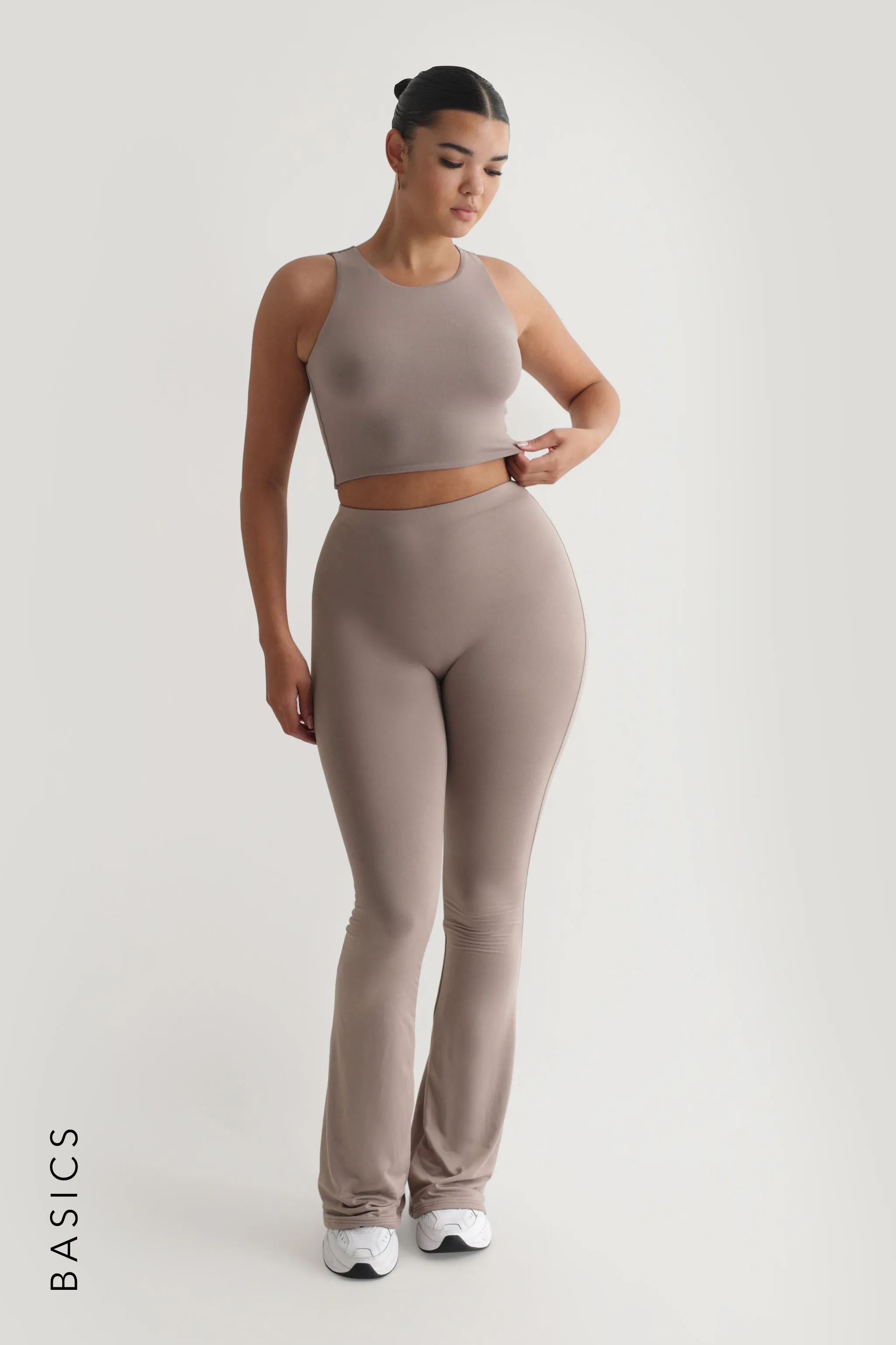 Daily Crop Top - Smokey Taupe