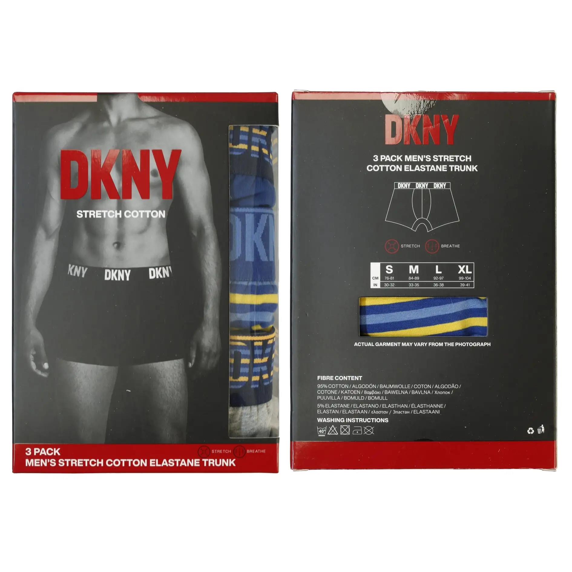 DKNY Mens Mainline Boxer Trunks (3-Pack)