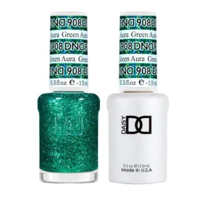 DND Matching Pair - Super Glitter Collection - 908 Green Aura