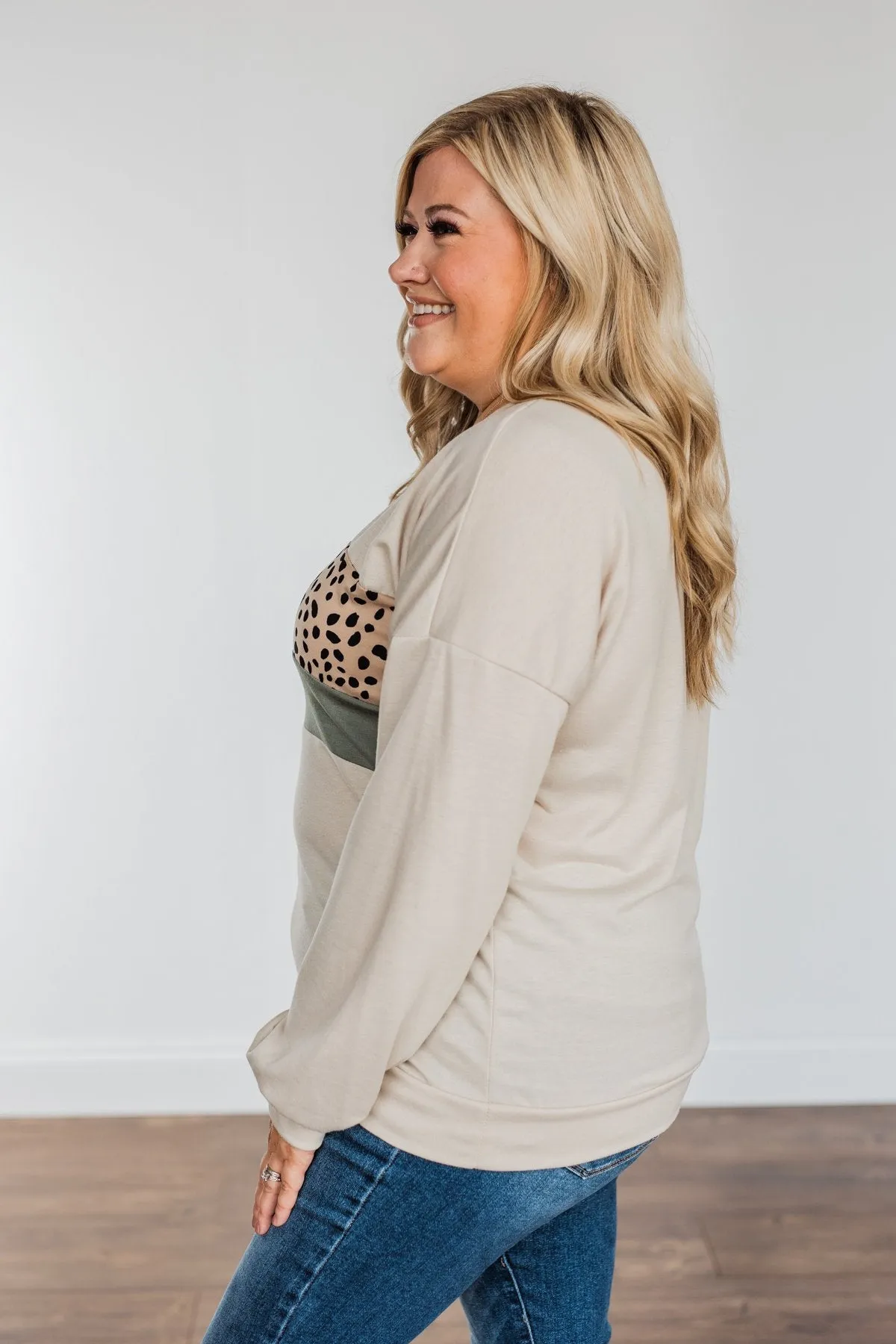 Dreamy Feels Long Sleeve Top- Taupe