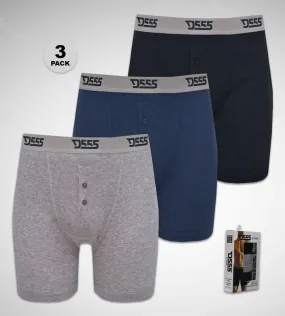 Duke London Big Mens Pack Of Three Cotton Boxer Short (DRIVER )