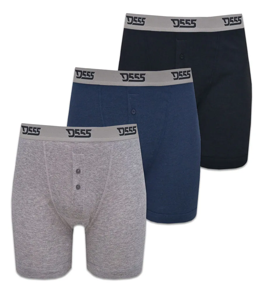 Duke London Big Mens Pack Of Three Cotton Boxer Short (DRIVER )