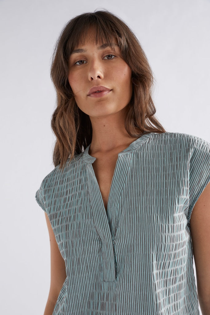 Elk The Label - Bekk Top - Choc Mint Stripe