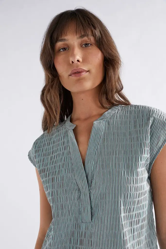 Elk The Label - Bekk Top - Choc Mint Stripe