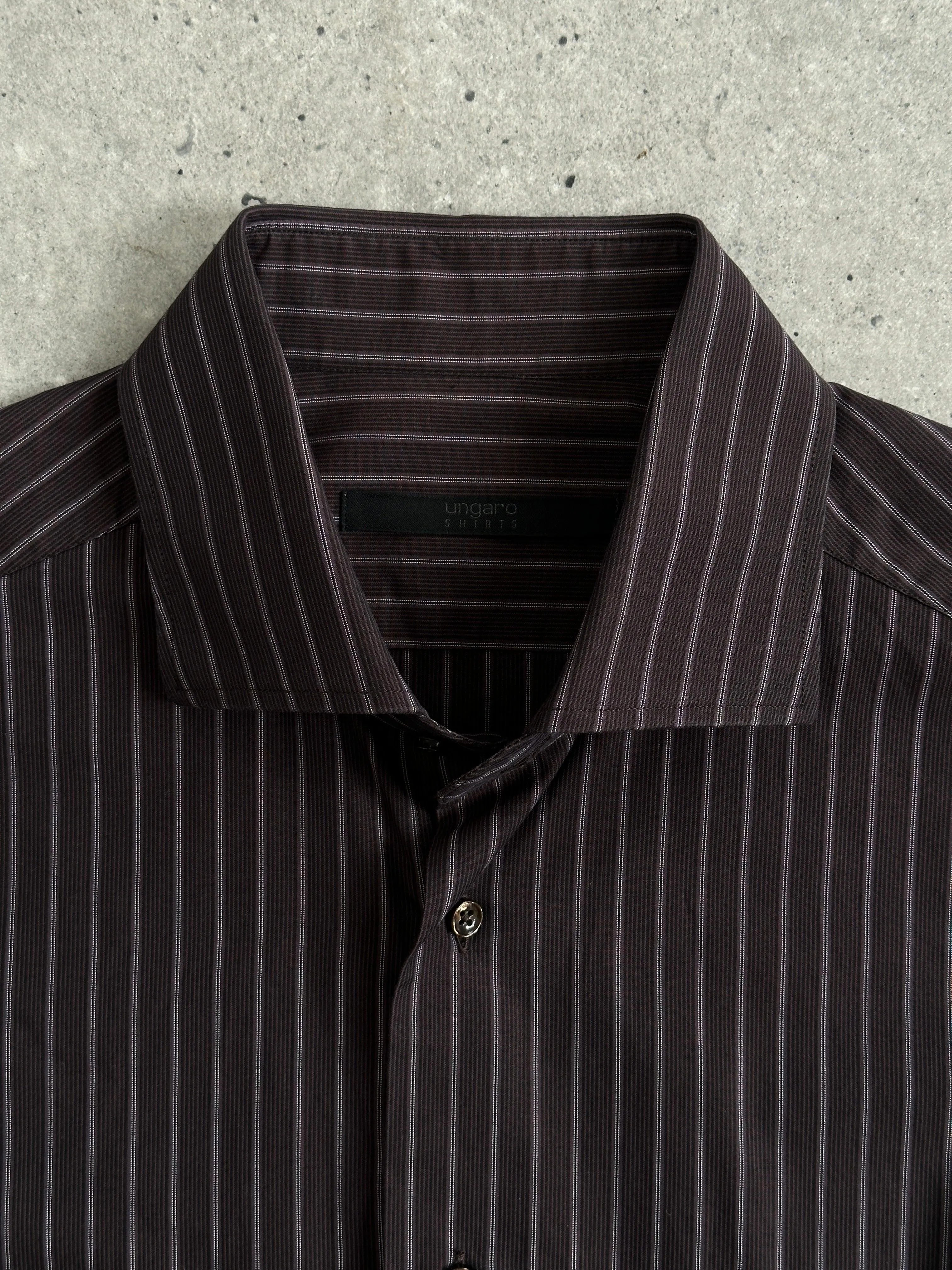 Emanuel UngaroItalian Pinstripe Pure Cotton Shirt - L