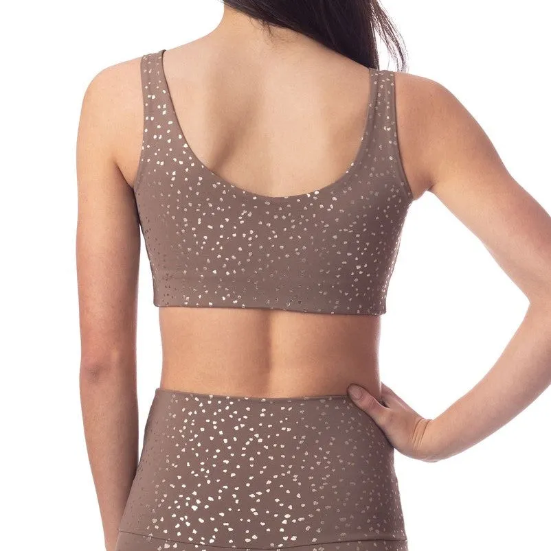 Essence Eco V Taupe Foil Crop Top