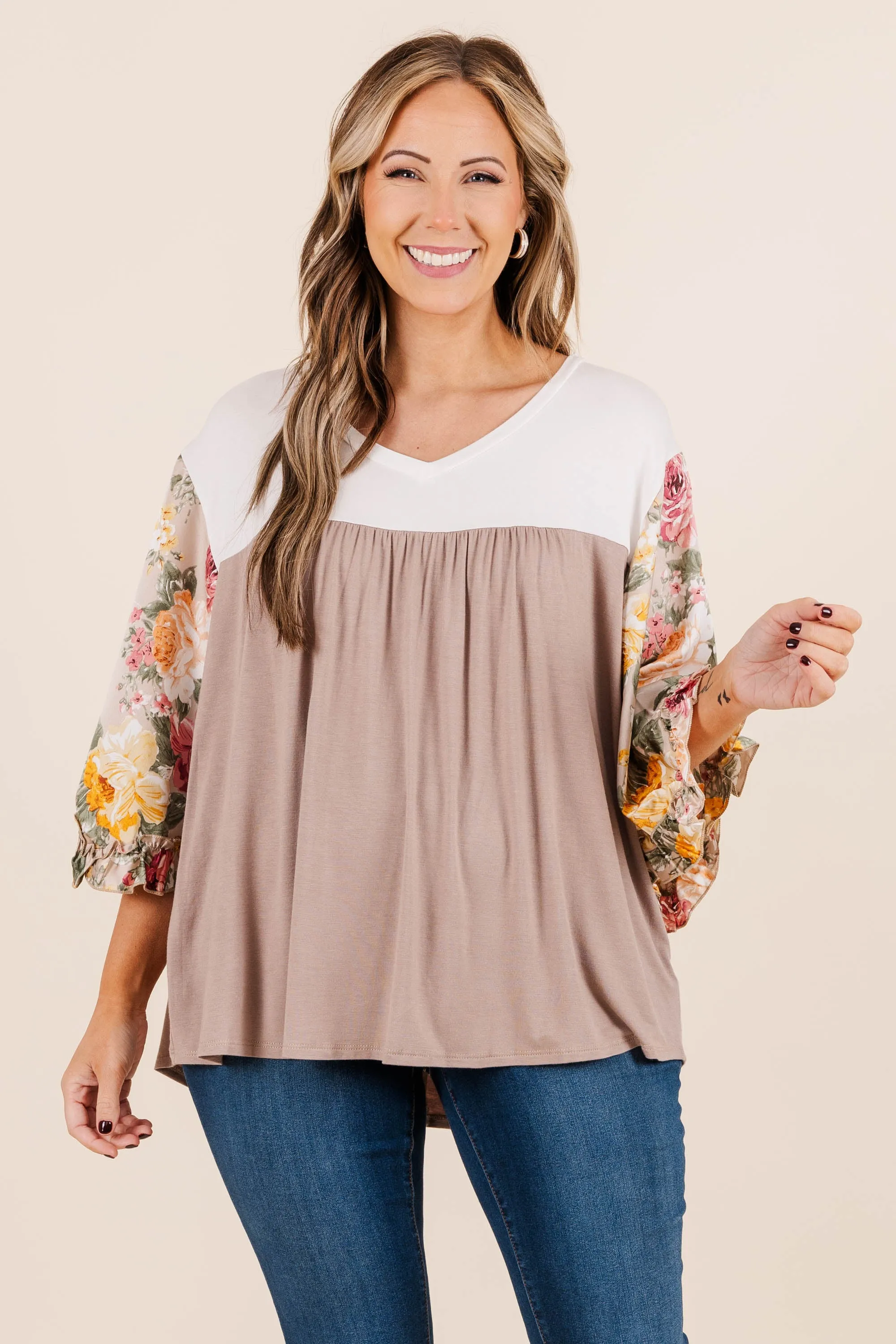 Everything I Ever Wanted Top, Taupe