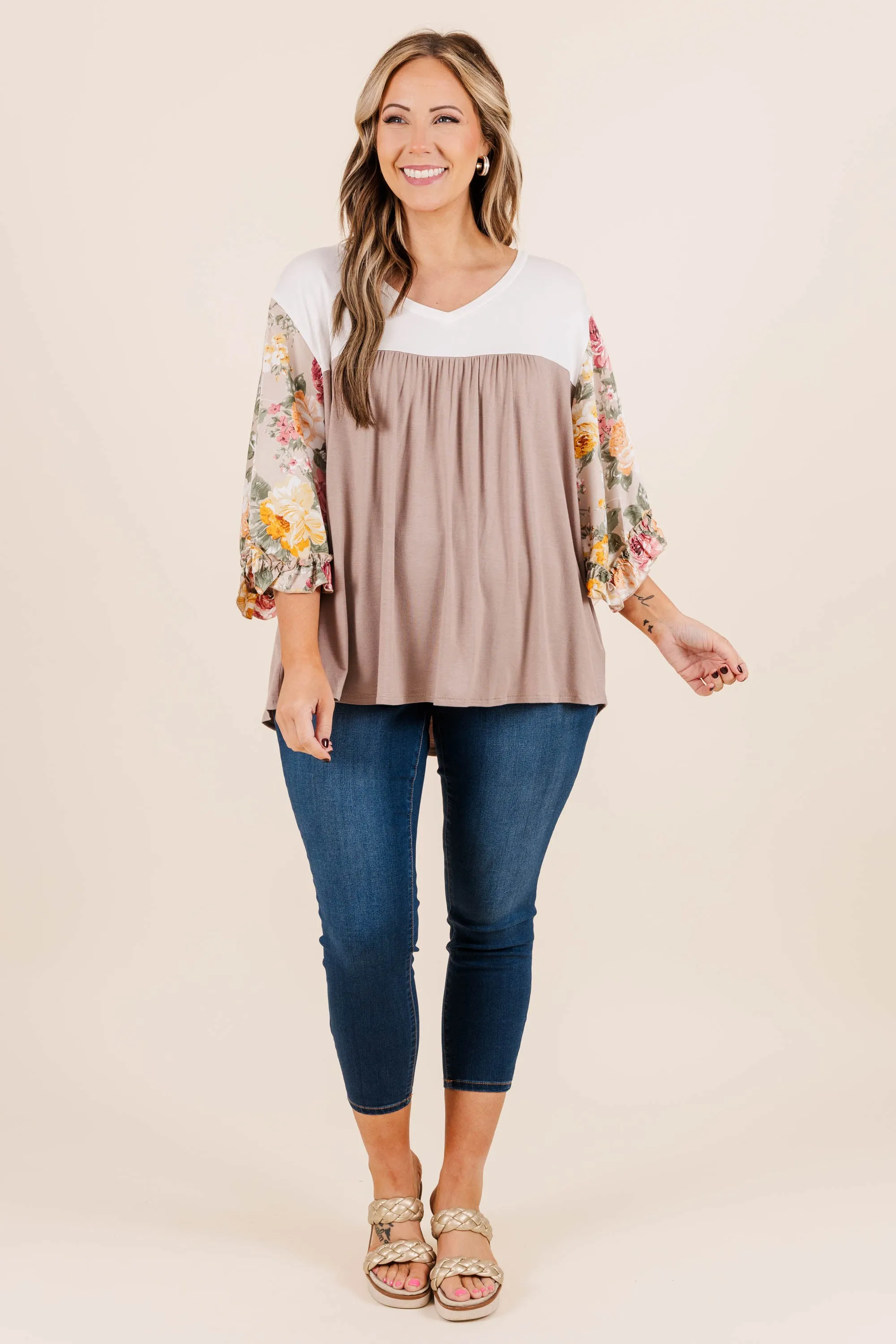 Everything I Ever Wanted Top, Taupe