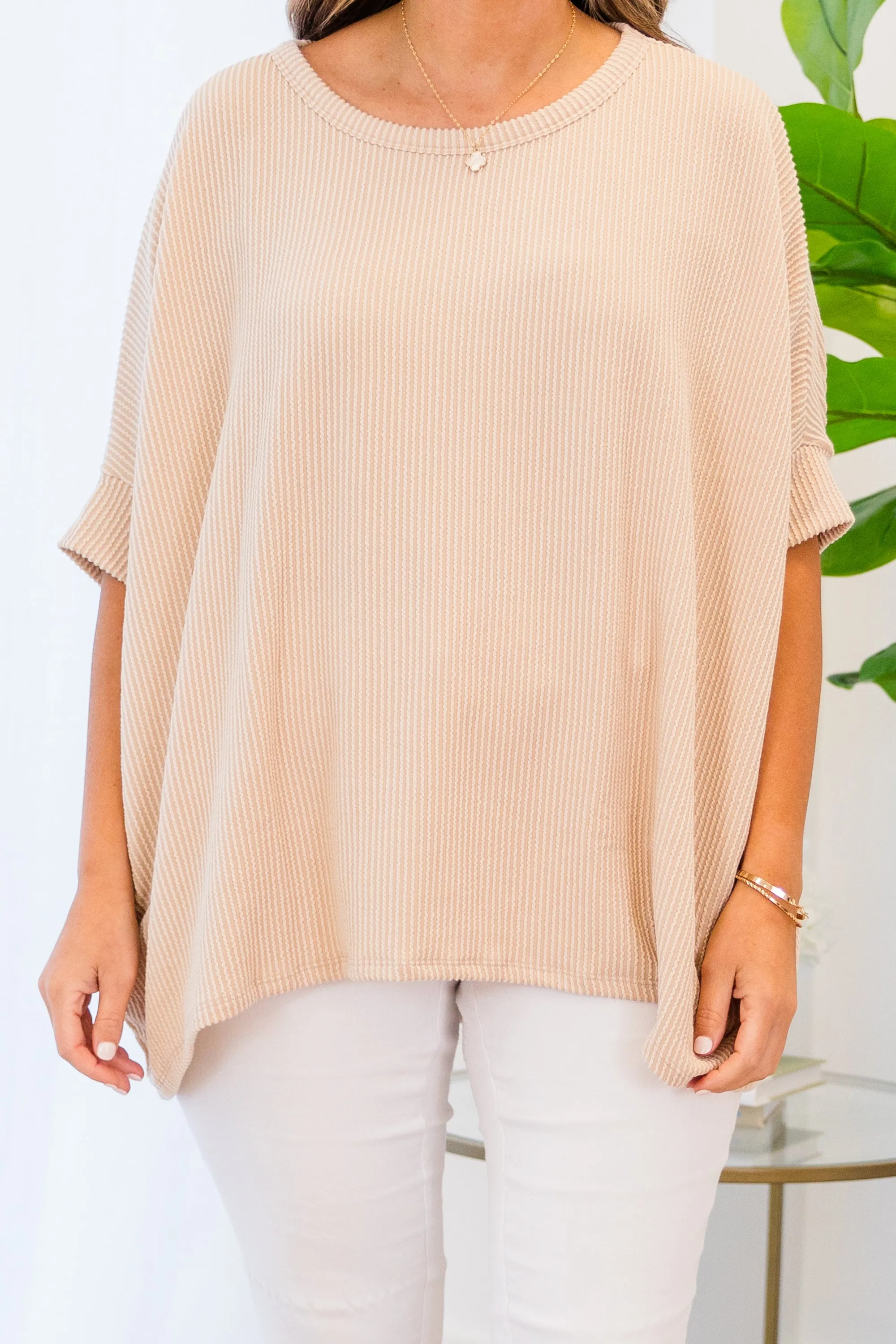 Fierce As Fire Top, Taupe