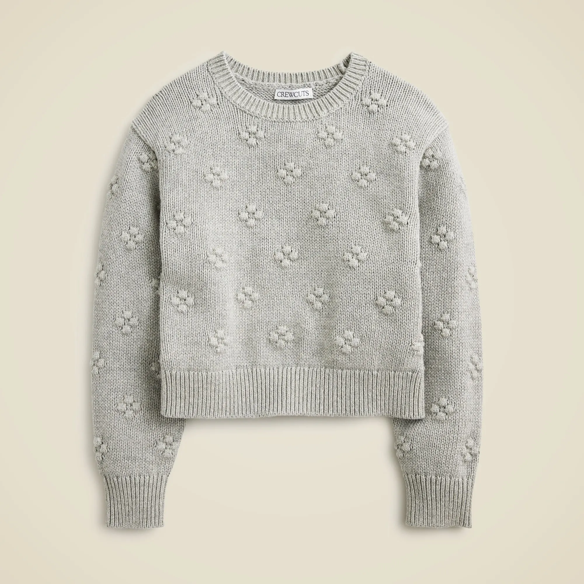 Girls' cropped bobble sweater