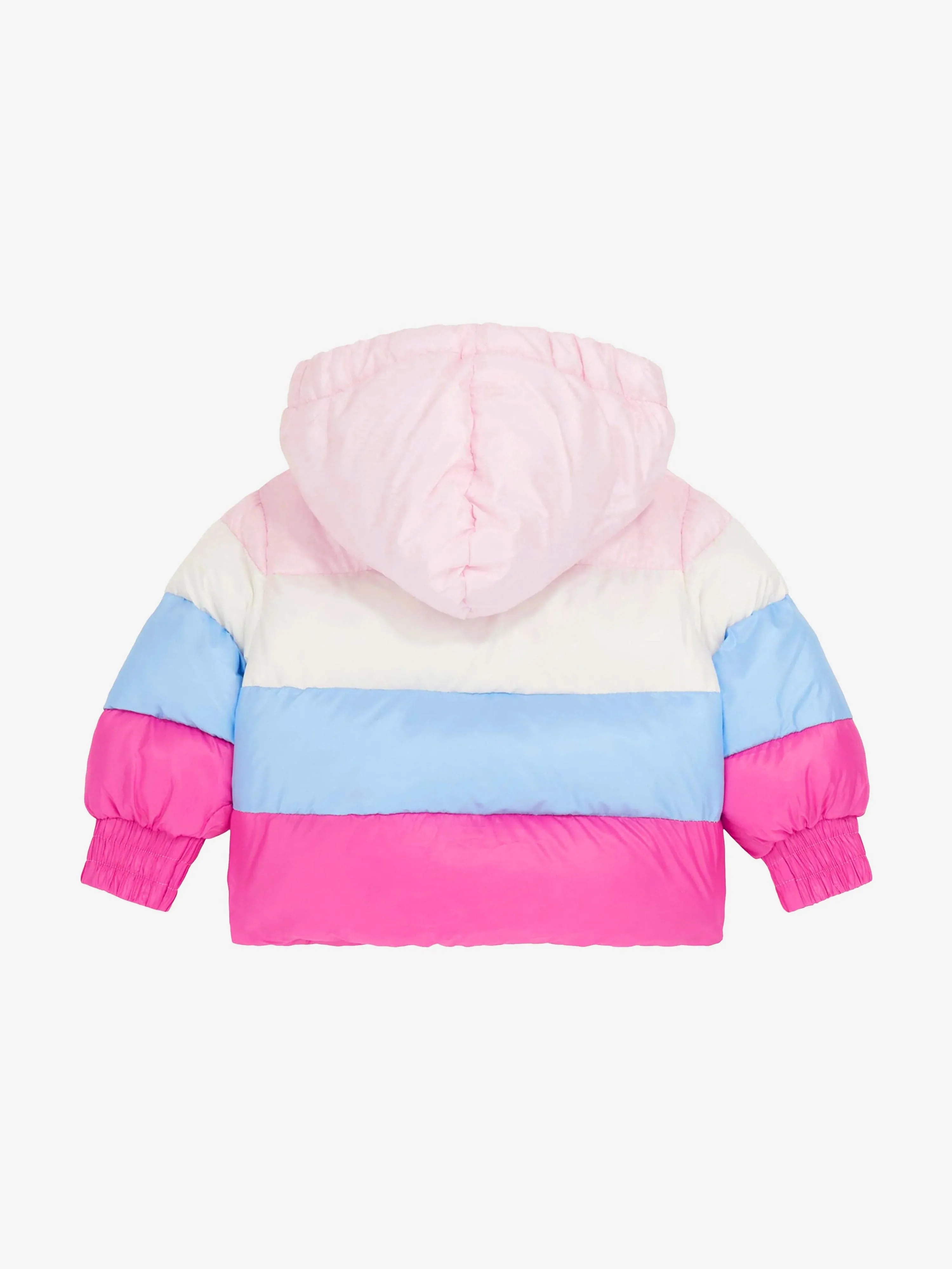 Guess Girls Striped Puffer Jacket in Multicolour