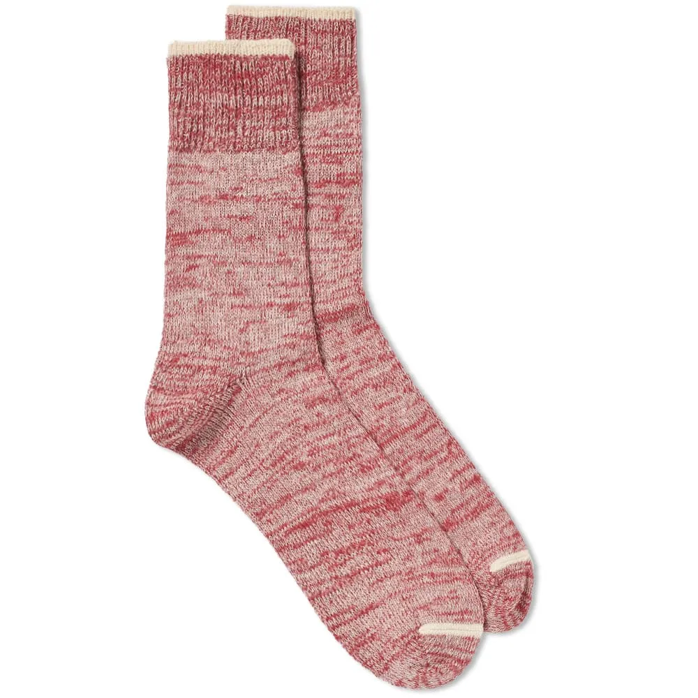 Homespun Top Stripe SockCranberry