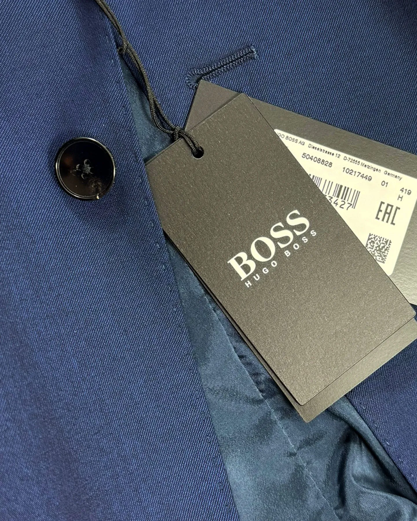 Hugo Boss Sport Coat Dark Blue - Slim Fit Wool Blazer EU 50 / US 40 L