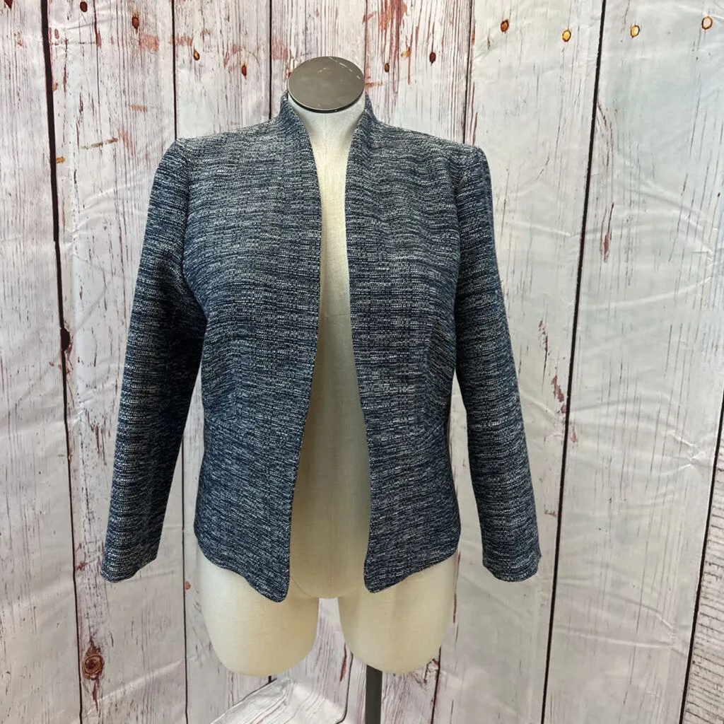 J CREW NAVY TWEED OPEN JACKET SIZE 14 TCC