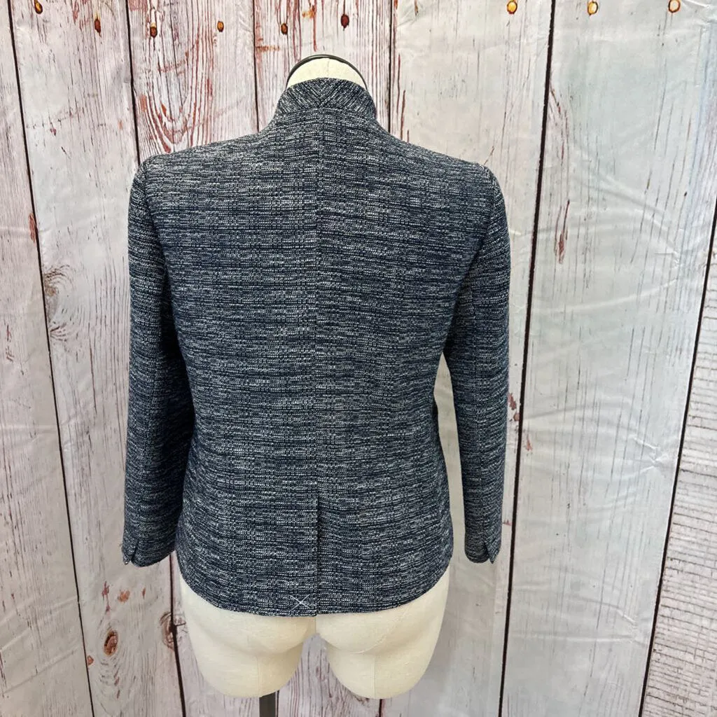 J CREW NAVY TWEED OPEN JACKET SIZE 14 TCC