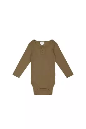 Jamie Kay - Modal Long Sleeve Bodysuit - 0-3m - Creme Caramel