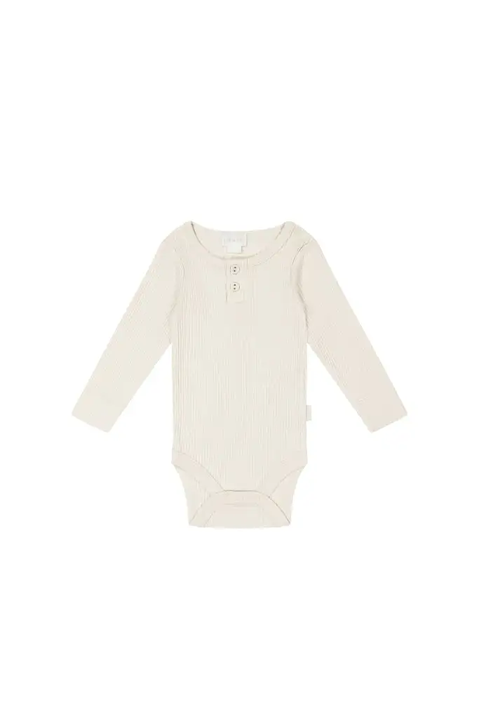 Jamie Kay - Modal Long Sleeve Bodysuit - 0-3m - Milk