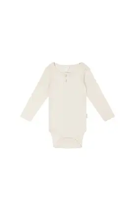 Jamie Kay - Modal Long Sleeve Bodysuit - 0-3m - Milk