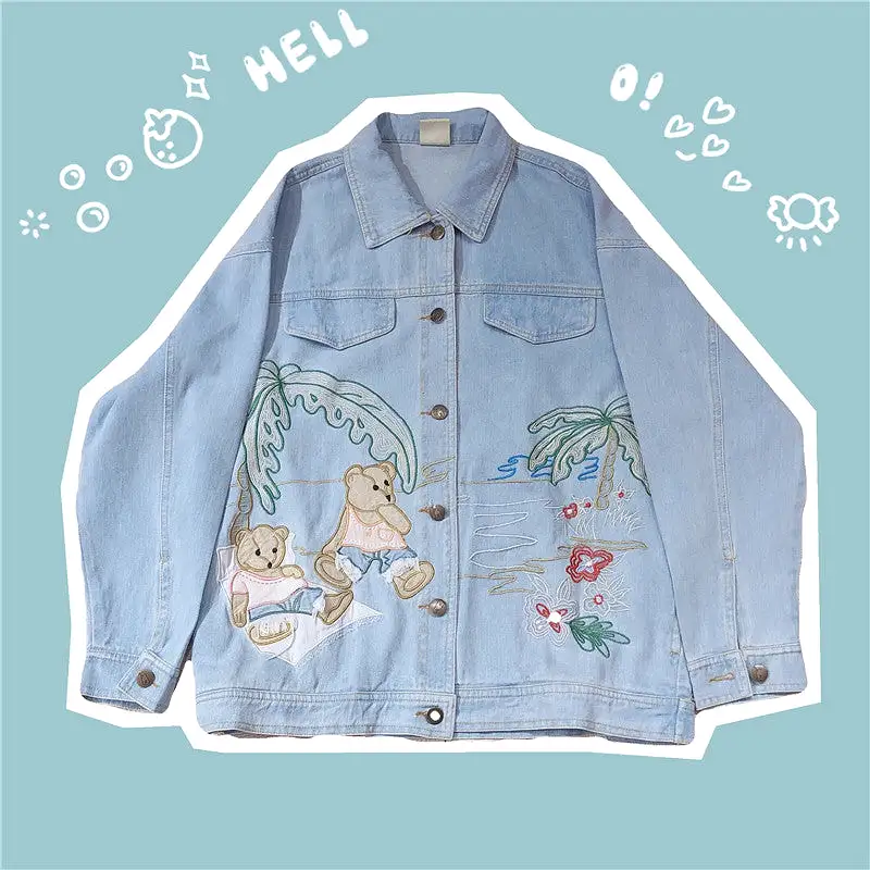 JAPANESE CARTOON PATCH EMBROIDERED TOP BY280804