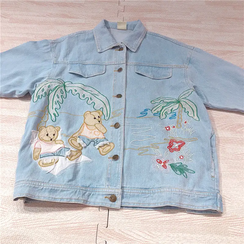 JAPANESE CARTOON PATCH EMBROIDERED TOP BY280804